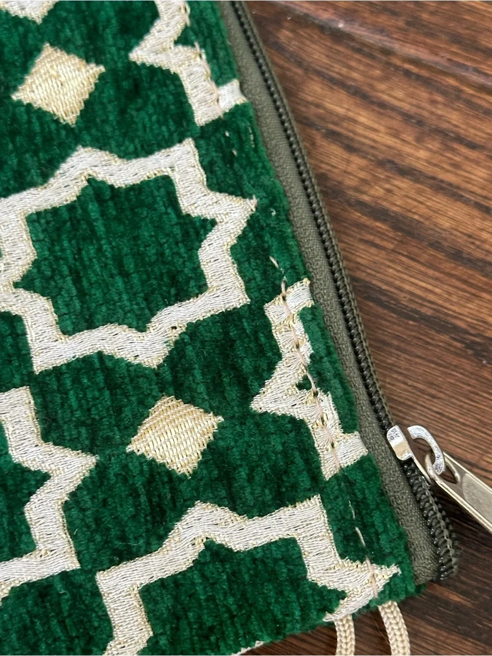 Handmade Moroccan Brocade Velvet Pouch Wristlet